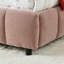 Structure de lit tapissier rose très grand avec tiroir pour le rangement - Tissu et style chenille moderne et confortable-1427879847