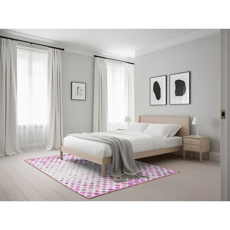 Polka Dots Indoor Rug, Rectangle 5' x 7'