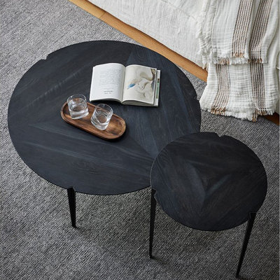 Black Vintage Wood Coffee Table