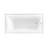 Kingston Brass Aqua Eden 60-Inch Acrylic Rectangular 3-Wall Alcove Tub, Hand Drain-106973554-106973553