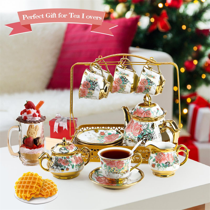 Mercer41 1100ml Floral Teapot Set