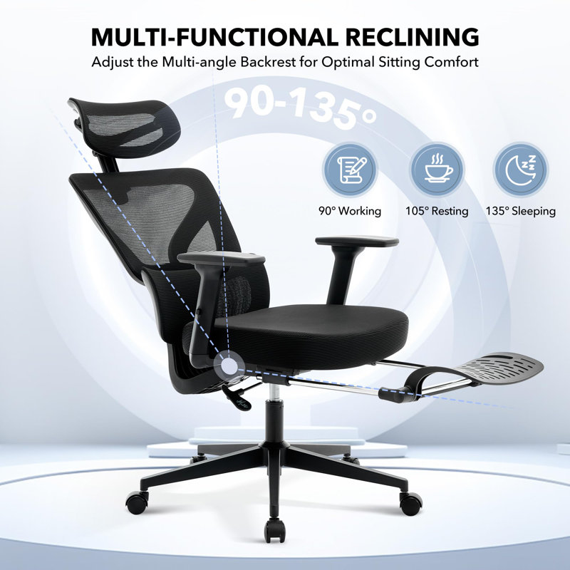 Fauteuil de bureau ergonomique HighBack, Vaporisateur en plastique noir