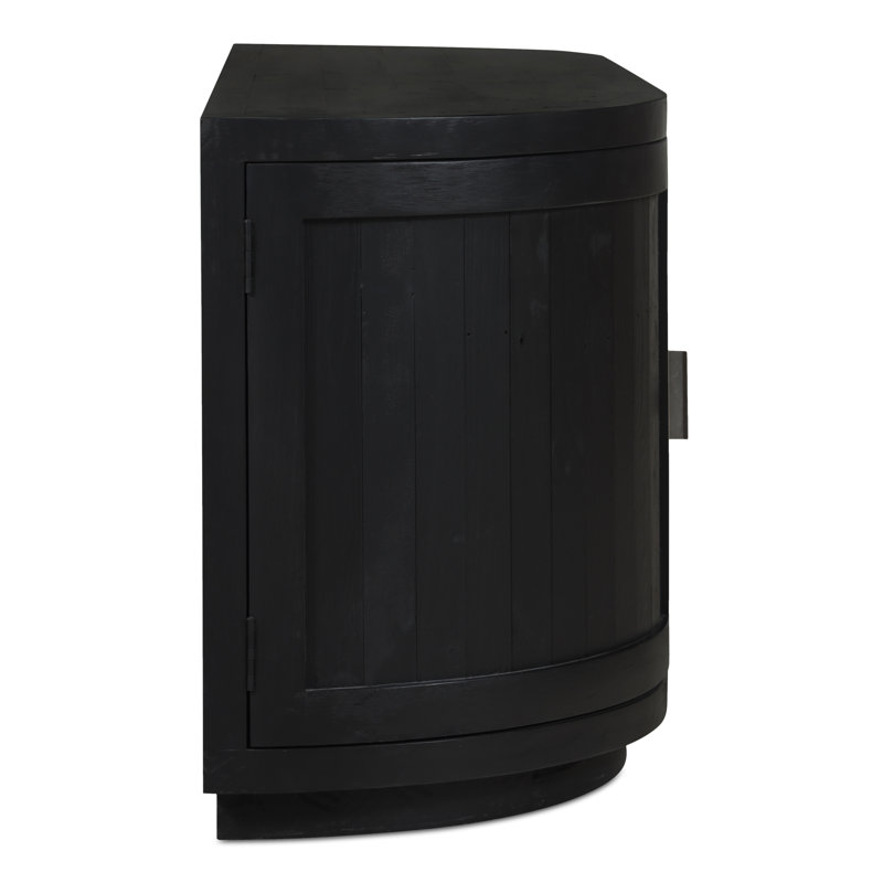 Rudi Solid Wood TV Stand, Black