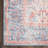 Machine Washable Oriental Blue/Red Area Rug-854122043
