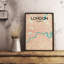 « london city map », reproduction d’impression sur affiche en couleur-22631811