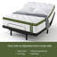 Matelas hybride mi-ferme 8 couches Bedstory avec mousse viscoélastique imprégnée de gel et support alvéolaire - Sans fibre de verre, CertiPUR-US / OEKO-TEX, ressorts à deux zones-1300575602-1296738654