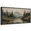«Misty Mountain Lake with Pine Forest», reproduction d'art sur toile encadrée très grande-1633990723-1633990725