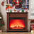 Electric Fireplace with 23 Inch Mantel, Farmhouse Electric Fireplaces TV Stand-784488027