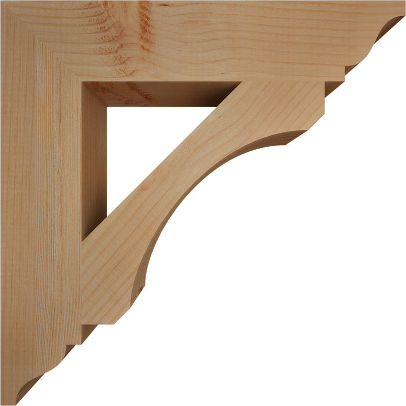 Support en bois rustique traditionnel BKTLEC01, Douglas (lisse), H 20 po x l 3,5 po x P 20 po