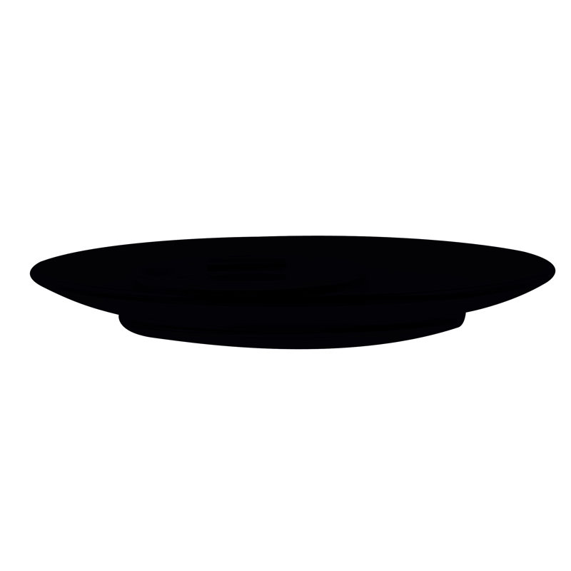 Sous-verre en polycarbonate - 6 pièces, Noir