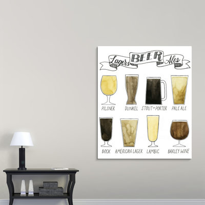 Giclee Beer Info Graphic Graphic Art Print