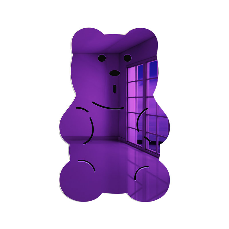 Gummy Bear Candy Mirror Wall Decor, 25" H x 16" W x 1" D, Purple