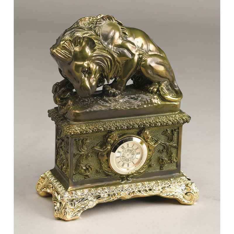 Lion and Snake Tabletop Clock
