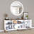 Modern Console Table, Light Walnut Finish, 70.9 x 31.5 x 14.7 inches | 100% Melamine Coated Particle Board, Thickness: 0.7 inches | Multiple Shelves, Wall-Mountable, Scandinavian Design for Stylish Home Decor-344805795