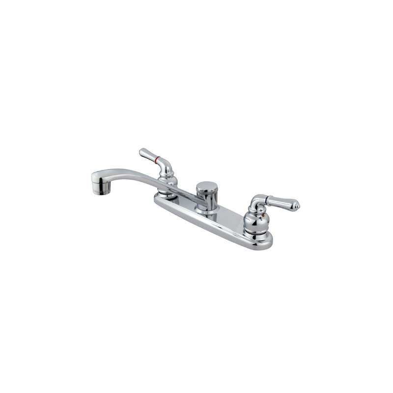 Double Handle Kitchen Faucet, Without Spray, Chrome
