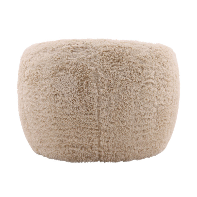 Caitlin Polyester Faux Fur Occasional Chair, Cream