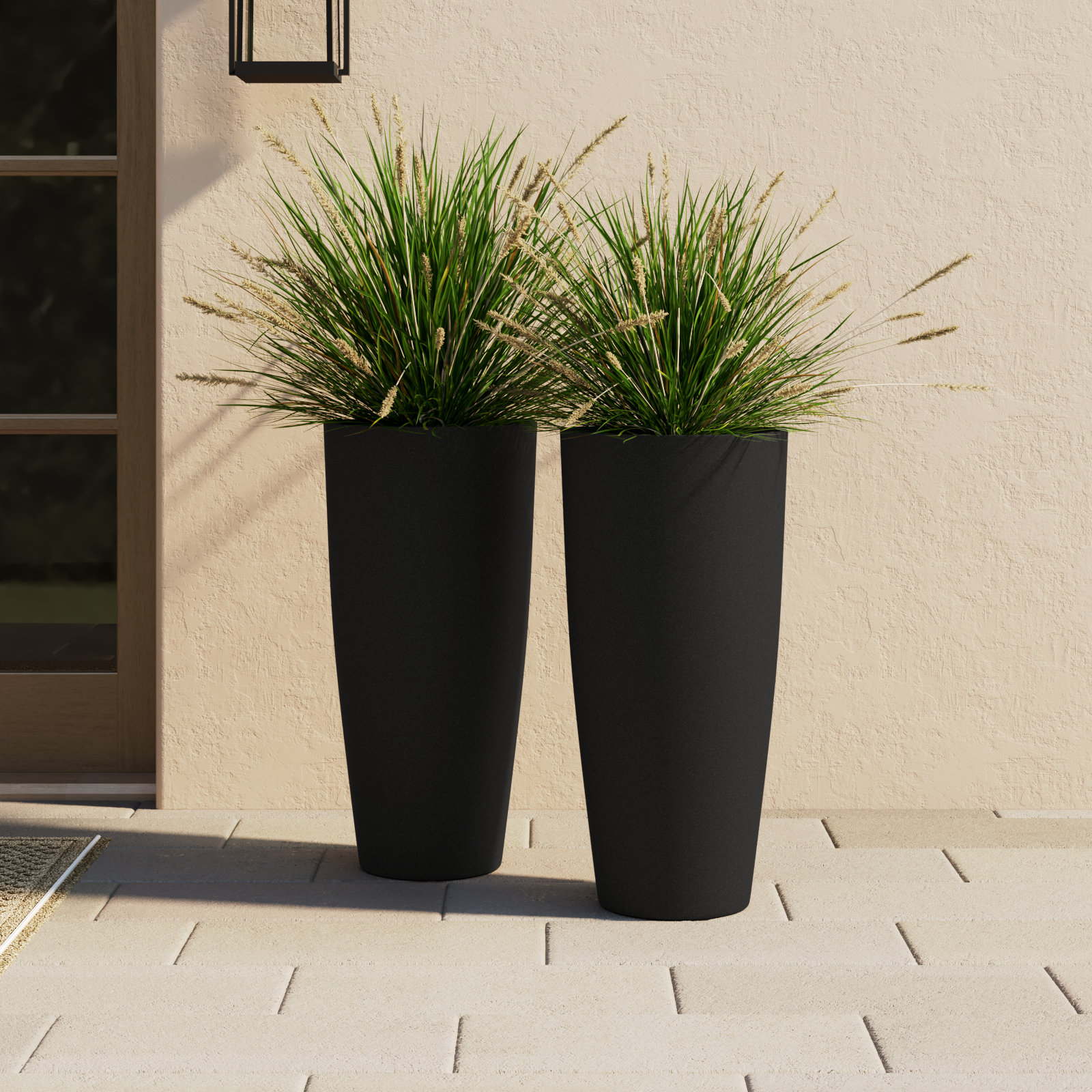 14" Pot Planter, Black, 2