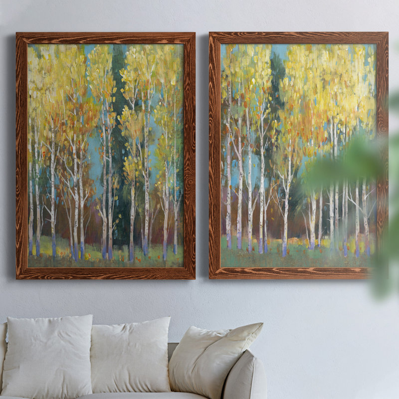 Toile encadrée de qualité supérieure Aspen Grove I - prête à être accrochée, Toile encadrée érable