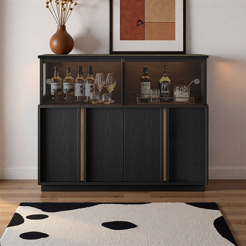 Chinese-style retro minimalist sideboard, 38.2" H x 47.2" W x 15.7" D