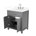 Dark Gray with Brushed Nickel Trim