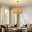 Luminaire de lustre en rotin Boho