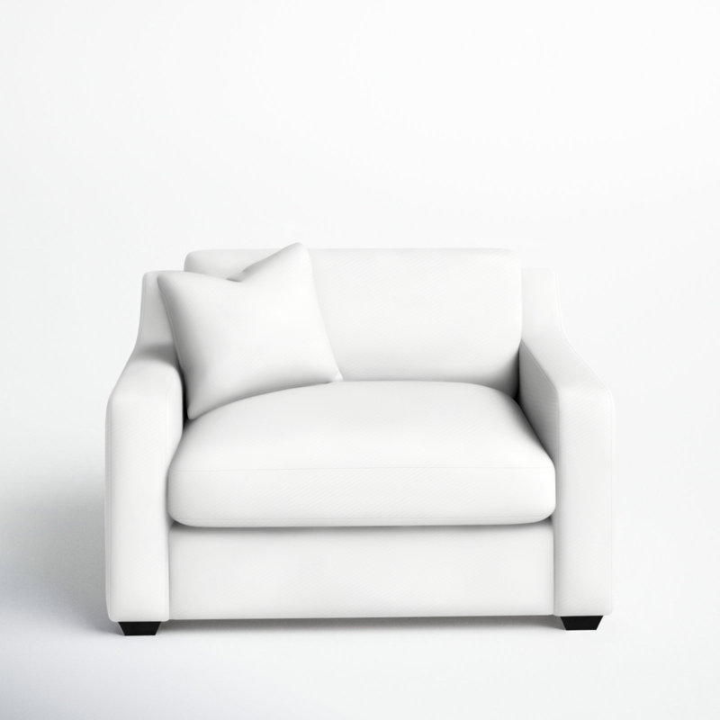 Fauteuil Rhodes, Blanc sergé décoloré classique