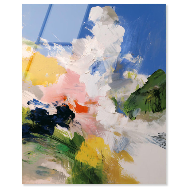"Clouds and Color II", art mural moderne par Art Remedy, prêt à être accroché, H 45 po x l 36 po
