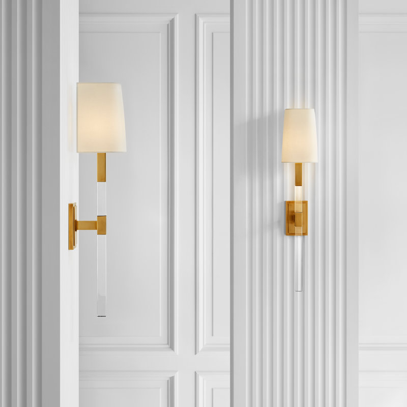 Chapman & Myers Reagan Medium Tail Sconce, Antique-Burnished Brass