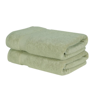 Ensemble de serviettes de bain 100% coton Splash Splash, serviettes de bain absorbantes ultra douces 550 g / m² pour spa et usage quotidien, certifié OEKO-TEX, paquet de 2, sauge foncé