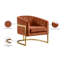 Fauteuil demi-tonneau en velours 30 po Carter-774457189