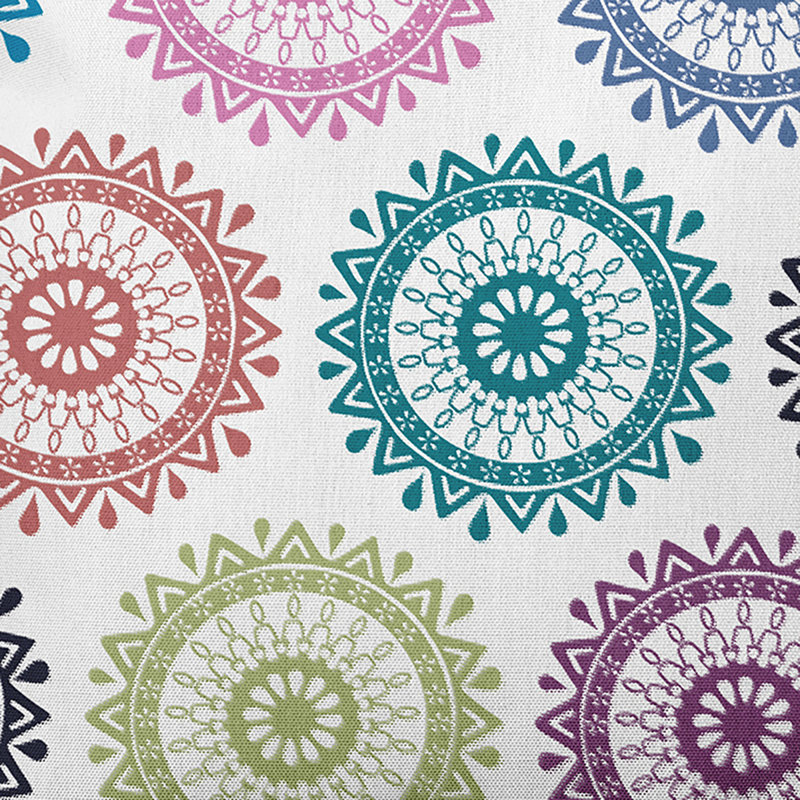 Happy Hippy Geometric Outdoor Reversible Throw Pillow, Dark Teal, 16" H x 16" W
