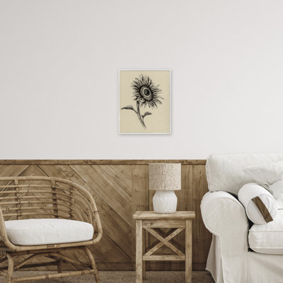 Tournesols en anthracite, estampe numérique, design par Leah Noel Art