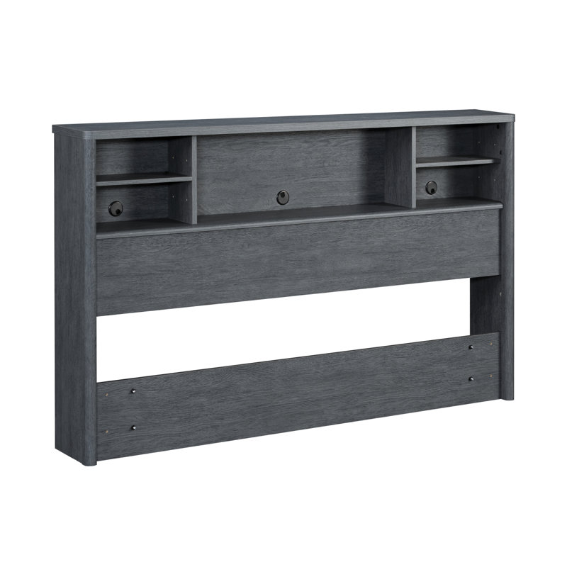 Queen Headboard, Full Size Headboard, Wood Headboard, Headboard With Storage, Denim/Brown
