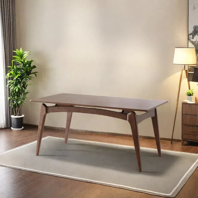 Solid wood design dining table, 29.52"H x 70.86"L x 35.43"W