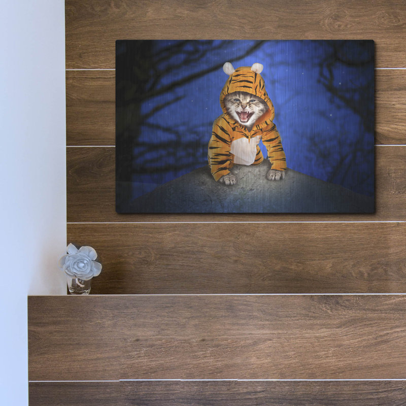  «Halloween Cat» par John Hovenstine, art mural en métal, 16 po x 12 po, H 12 po x l 16 po