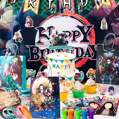 Demon Slayer Party Favours, 110pcs All-In-One Demon Slayer Birthday Party Favours