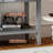 Buffet Sideboard Cabinet Entryway Console Table with 2 Doors and 2 Drawers Gray-1849609017