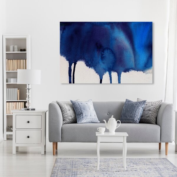 Oliver Gal Navy Blue Gala On Canvas Painting | Wayfair