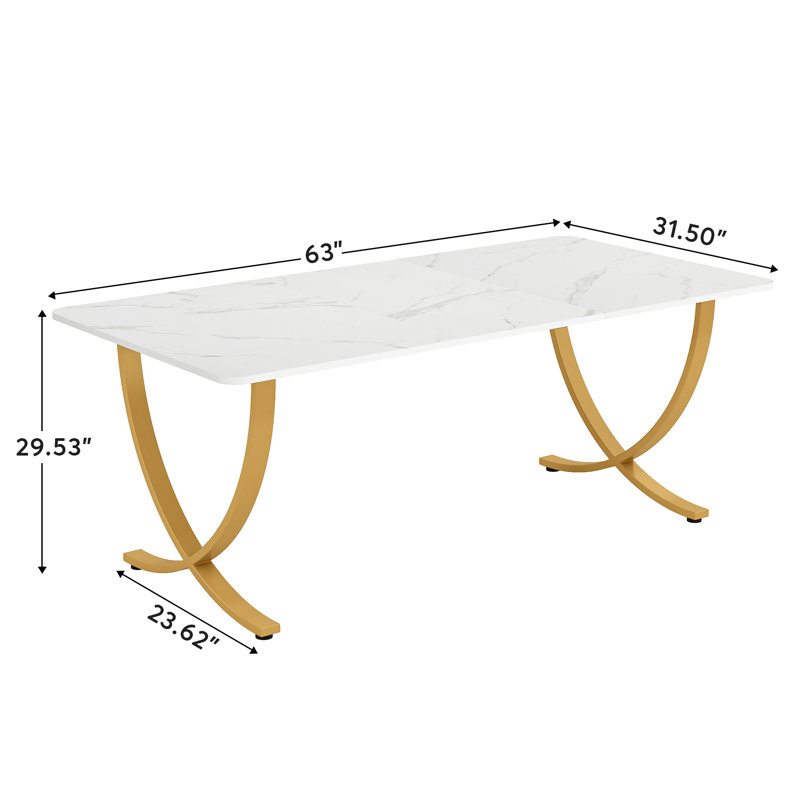 Bureau Izuwa, Marbre blanc, Doré