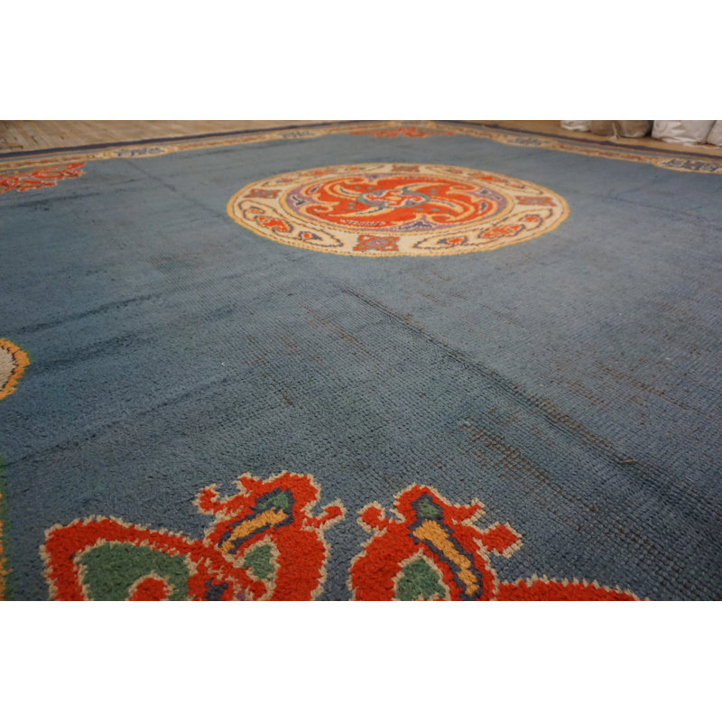 Antique Donegal - Arts & Crafts Room Size Wool Blue Rug