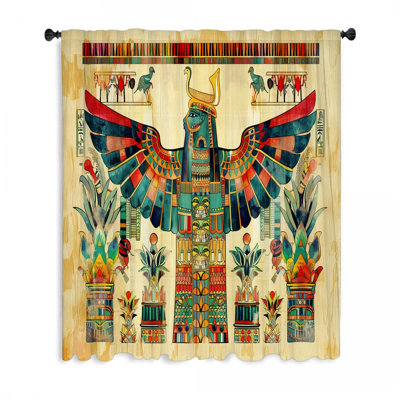 Egyptian Window Curtains, Historical Blockout & Sheer Curtains - 1 Panel