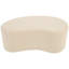 Repose-pieds courbé en lin et sherpa courbé beige Anease-1269216814