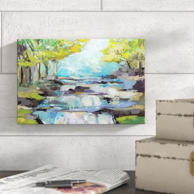 La cascade par Jeanette Vertentes-peinture sur toile