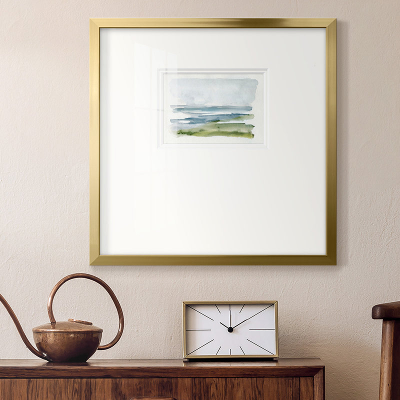 Elazer " Coastline Splash I ", 21" H x 21" W x 1.25" D
