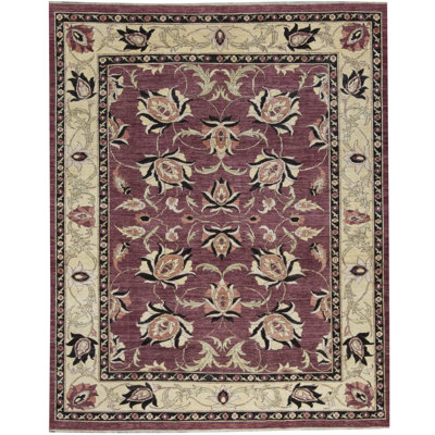 Hand-Knotted High-Quality Red and Gold Area Rug