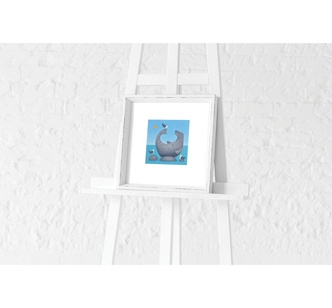'Born to Fish' by Ailsa Black - Picture Frame Painting Print on Wood