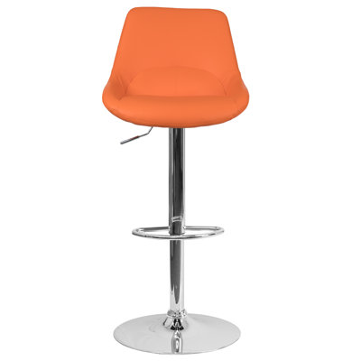 Tabouret de bar pivotant à hauteur réglable au gaz contemporain avec coussin de soutien - Tabouret de cuisine