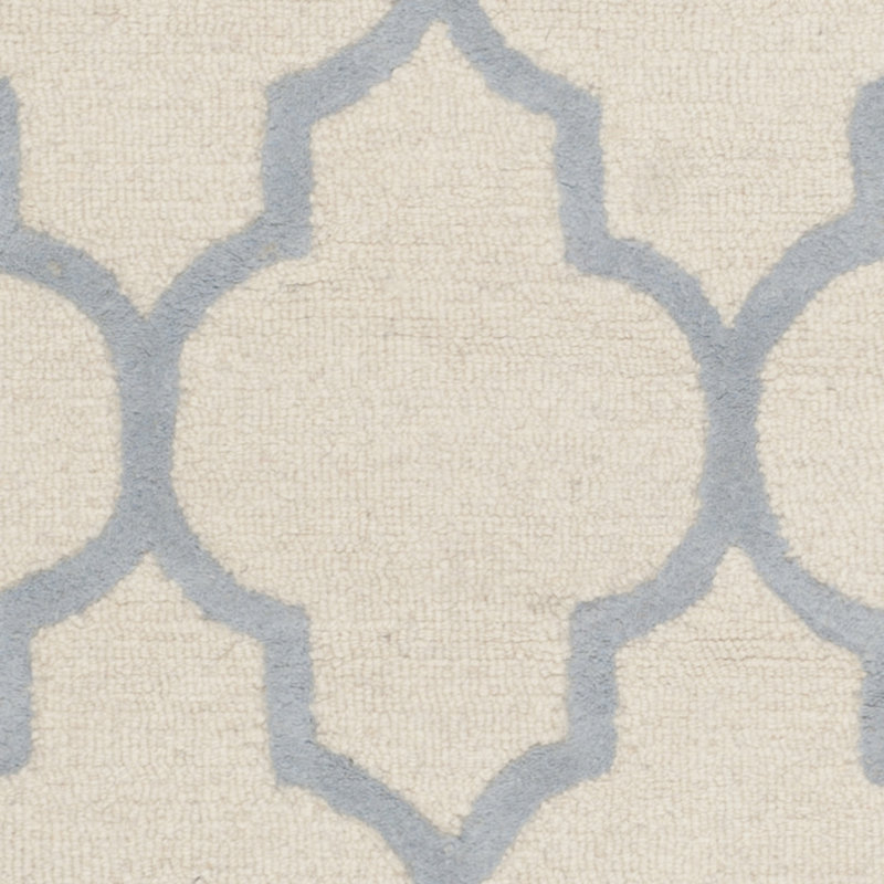 Cannen Hand Tufted Wool Geometric Rug, Round 6'