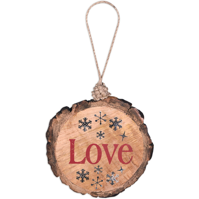Ornement en bois «Love» - ensemble de 4