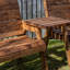 Bulkley Hand Made 4 Seater Chunky Rustic Wooden Furniture With 2 Benches & Straight Tray